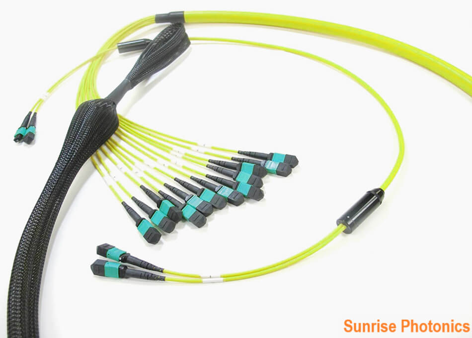 Custom breakout MPO/MTP fiber optic cables
